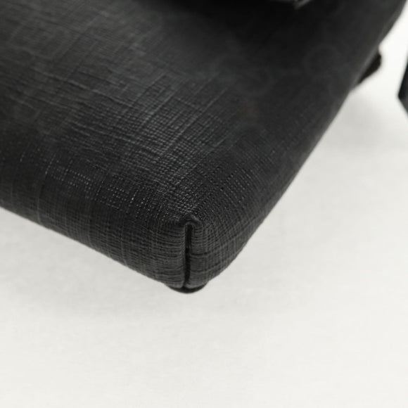 GUCCI GG Supreme Waist bag PVC Black Silver 161833 Auth 146624V