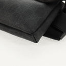 GUCCI GG Supreme Waist bag PVC Black Silver 161833 Auth 146624V-18