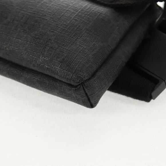 GUCCI GG Supreme Waist bag PVC Black Silver 161833 Auth 146624V