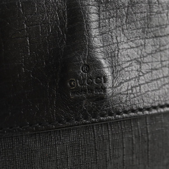 GUCCI GG Supreme Waist bag PVC Black Silver 161833 Auth 146624V