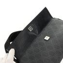 GUCCI GG Supreme Waist bag PVC Black Silver 161833 Auth 146624V-9