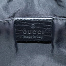 GUCCI GG Supreme Waist bag PVC Black Silver 161833 Auth 146624V-21