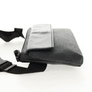 GUCCI GG Supreme Waist bag PVC Black Silver 161833 Auth 146624V-3