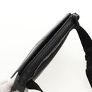 GUCCI GG Supreme Waist bag PVC Black Silver 161833 Auth 146624V-6