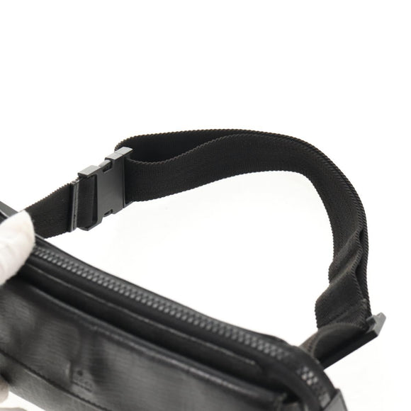 GUCCI GG Supreme Waist bag PVC Black Silver 161833 Auth 146624V
