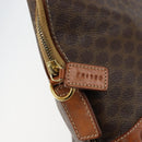 CELINE Macadam Canvas Hand Bag PVC Leather Brown Gold Auth 146628-9