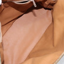 CELINE Macadam Canvas Hand Bag PVC Leather Brown Gold Auth 146628-10