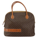 CELINE Macadam Canvas Hand Bag PVC Leather Brown Gold Auth 146628-13