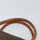 CELINE Macadam Canvas Hand Bag PVC Leather Brown Gold Auth 146628-8