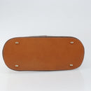 CELINE Macadam Canvas Hand Bag PVC Leather Brown Gold Auth 146628-5