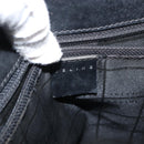 CELINE Macadam Canvas Tote Bag PVC Leather Black Gold Auth 146629-17