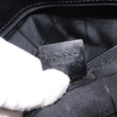 CELINE Macadam Canvas Tote Bag PVC Leather Black Gold Auth 146629-12