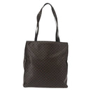 CELINE Macadam Canvas Tote Bag PVC Leather Black Gold Auth 146629-2