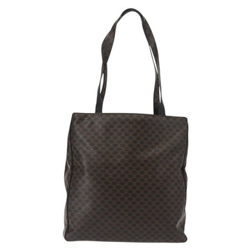 CELINE Macadam Canvas Tote Bag PVC Leather Black Gold Auth 146629 - 0