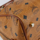 MCM Vicetos Logogram Hand Bag PVC Brown Gold Auth 146632-14