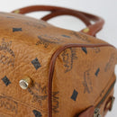 MCM Vicetos Logogram Hand Bag PVC Brown Gold Auth 146632-15