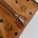 MCM Vicetos Logogram Hand Bag PVC Brown Gold Auth 146632-17