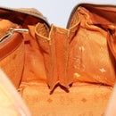 MCM Vicetos Logogram Hand Bag PVC Brown Gold Auth 146632-18