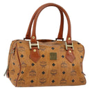 MCM Vicetos Logogram Hand Bag PVC Brown Gold Auth 146632-1