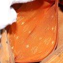 MCM Vicetos Logogram Hand Bag PVC Brown Gold Auth 146632-21