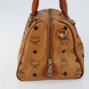 MCM Vicetos Logogram Hand Bag PVC Brown Gold Auth 146632-3