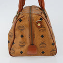 MCM Vicetos Logogram Hand Bag PVC Brown Gold Auth 146632-4