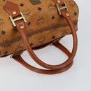 MCM Vicetos Logogram Hand Bag PVC Brown Gold Auth 146632-7