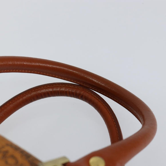 MCM Vicetos Logogram Hand Bag PVC Brown Gold Auth 146632