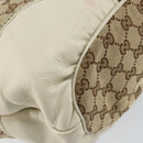 GUCCI GG Canvas Tote Bag Beige Gold 211954 Auth 146633-17