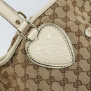 GUCCI GG Canvas Tote Bag Beige Gold 211954 Auth 146633-18