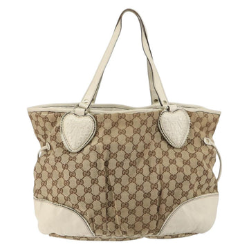 GUCCI GG Canvas Tote Bag Beige Gold 211954 Auth 146633 - 0