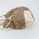 GUCCI GG Canvas Tote Bag Beige Gold 211954 Auth 146633-4