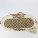 GUCCI GG Canvas Tote Bag Beige Gold 211954 Auth 146633-5