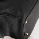 Salvatore Ferragamo Gancini Shoulder Bag Leather Black Silver Auth 146635-9