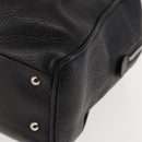 Salvatore Ferragamo Gancini Shoulder Bag Leather Black Silver Auth 146635-14