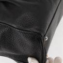 Salvatore Ferragamo Gancini Shoulder Bag Leather Black Silver Auth 146635-15