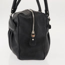 Salvatore Ferragamo Gancini Shoulder Bag Leather Black Silver Auth 146635-4