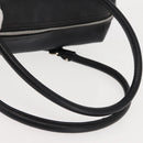 Salvatore Ferragamo Gancini Shoulder Bag Leather Black Silver Auth 146635-7