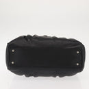 Salvatore Ferragamo Gancini Shoulder Bag Leather Black Silver Auth 146635-5