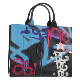 DOLCE&GABBANA Graffiti DAILY Hand Bag Leather Multicolor Auth 146637SAM