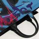 DOLCE&GABBANA Graffiti DAILY Hand Bag Leather Multicolor Auth 146637A-6