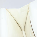 CELINE Hand Bag Leather White Gold Auth 146638-20