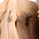 CHANEL Bicolore Shoulder Bag Lamb Skin Beige Silver CC Auth 146639-21