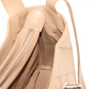 CHANEL Bicolore Shoulder Bag Lamb Skin Beige Silver CC Auth 146639-22