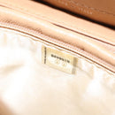 CHANEL Bicolore Shoulder Bag Lamb Skin Beige Silver CC Auth 146639-12