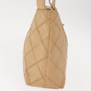 CHANEL Bicolore Shoulder Bag Lamb Skin Beige Silver CC Auth 146639-4