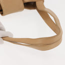 CHANEL Bicolore Shoulder Bag Lamb Skin Beige Silver CC Auth 146639-7