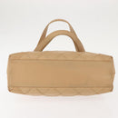 CHANEL Bicolore Shoulder Bag Lamb Skin Beige Silver CC Auth 146639-5