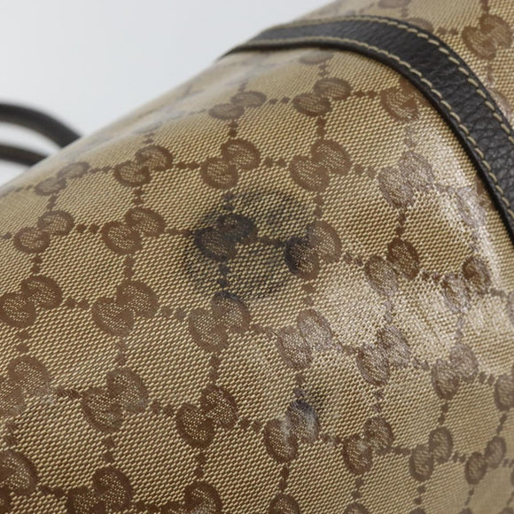 GUCCI GG Crystal Tote Bag Coated Canvas Outlet Beige Gold 265695 Auth 146641