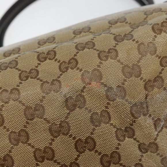 GUCCI GG Crystal Tote Bag Coated Canvas Outlet Beige Gold 265695 Auth 146641